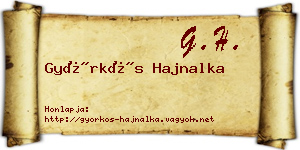 Györkös Hajnalka névjegykártya
