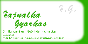 hajnalka gyorkos business card